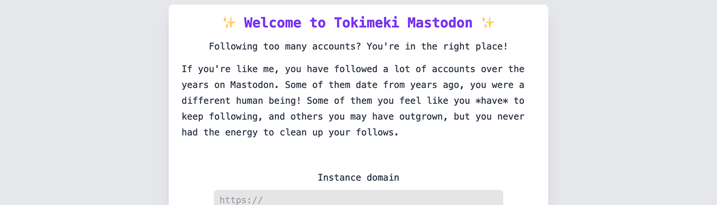 Tokimeki Mastodon